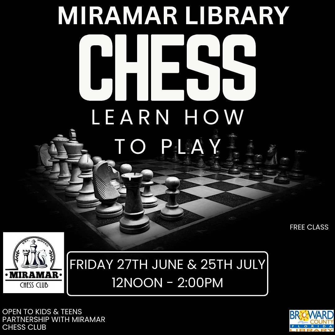 Learn how to play chess, 27 June | Event in Miramar | AllEvents