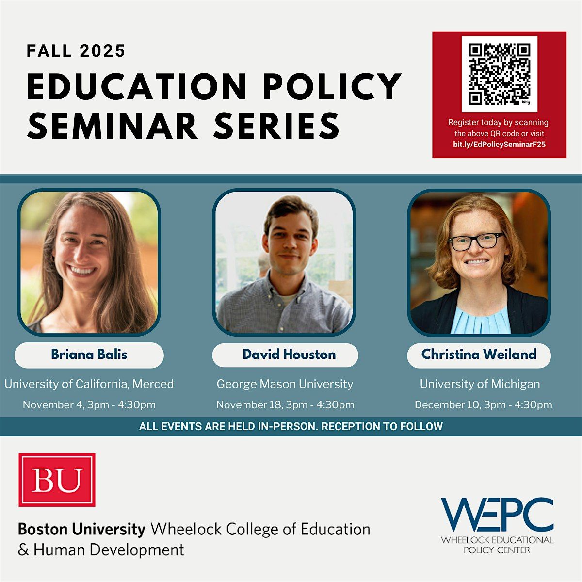 Fall 2025 BU Wheelock Ed Policy Seminar Series | Event in Boston | AllEvents