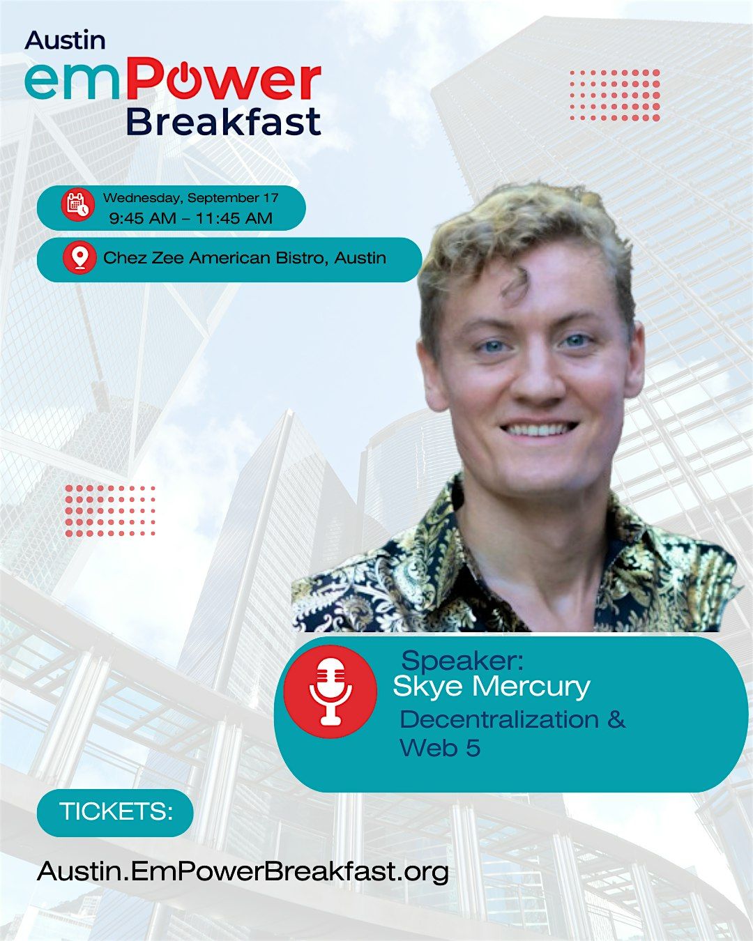 Decentralization & Web5 ft. Skye Mercury at EmPower Breakfast rsvp, 17 September | Event in Austin | AllEvents