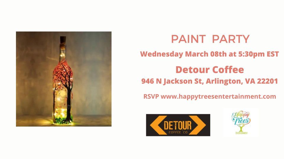 Paint Your Own Wine Glasses or Wine Bottle at Detour Coffee Arlington
