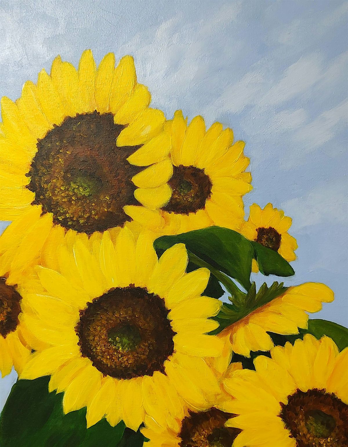 Sunflower paint and sip with Charlotte Spicer at Leonardo's Pizzeria, 19 October | Event in Vancouver | AllEvents