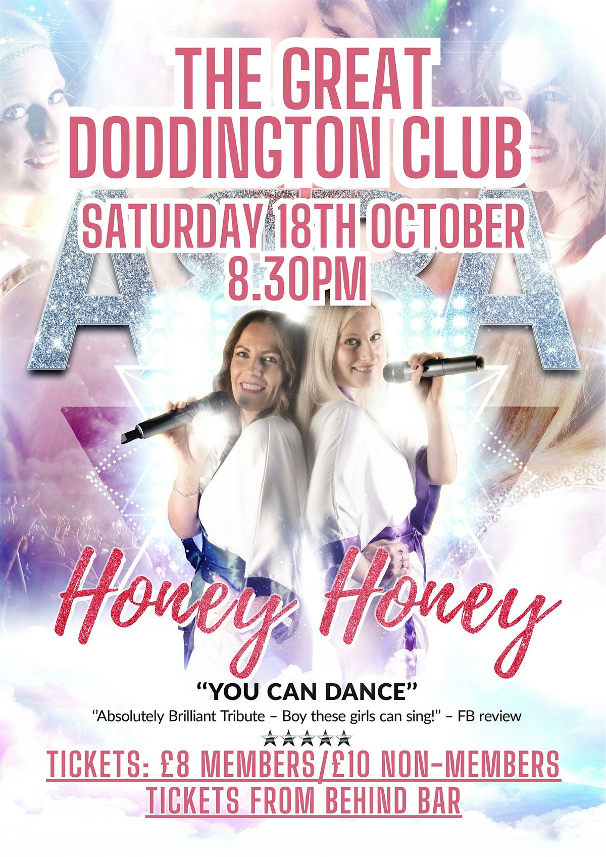Honey Honey, ABBA tribute act, live at The Great Doddington Club, 18 October | Event in Great Doddington | AllEvents