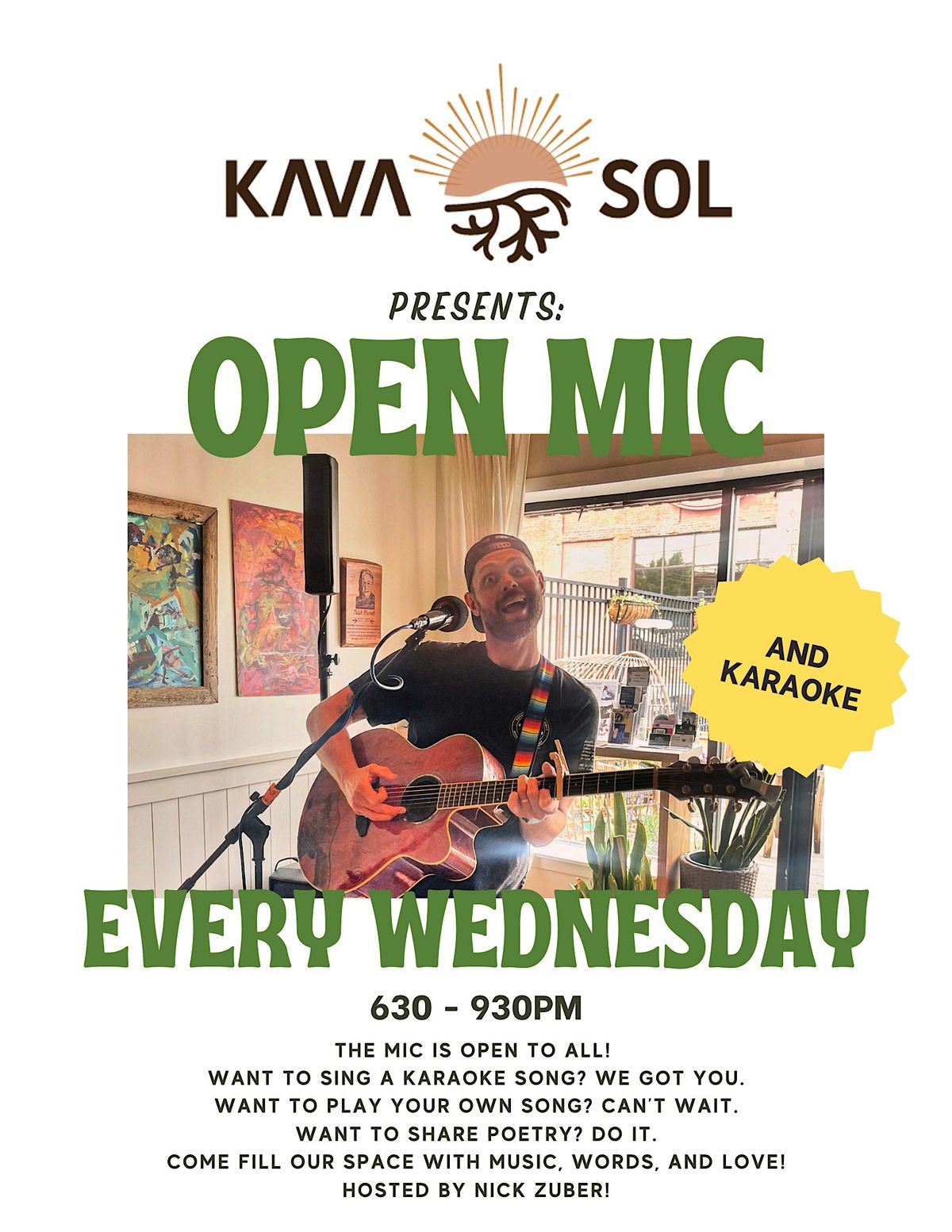 Open Mic & Karaoke @ Kava Sol | Event in Willoughby | AllEvents