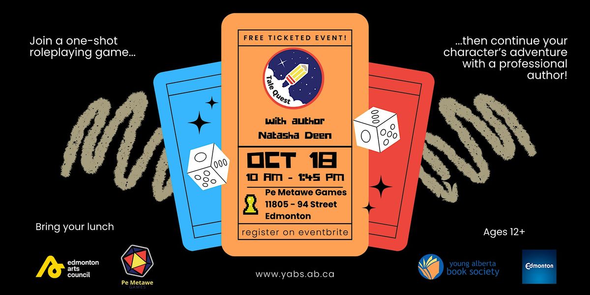 Tale Quest  - with Natasha Deen, 18 October | Event in Edmonton | AllEvents