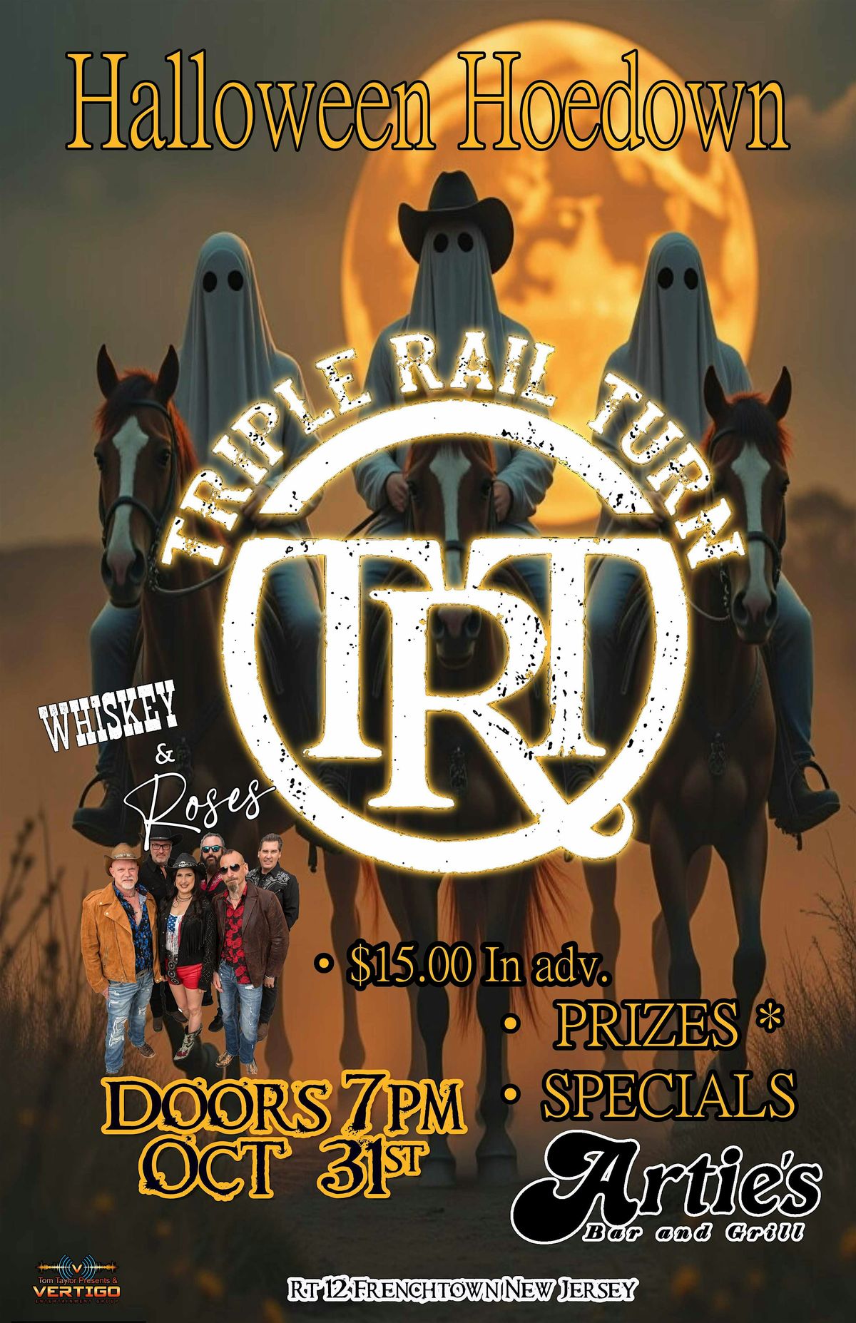 HALLOWEEN HOEDOWN  with TRIPLE RAIL TURN and WHISKEY and ROSES, 31 October | Event in Frenchtown | AllEvents
