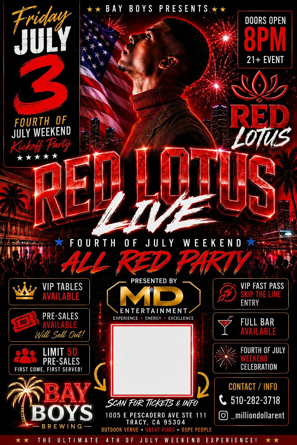 Red Lotus Live All Red Party 4th of July Festival