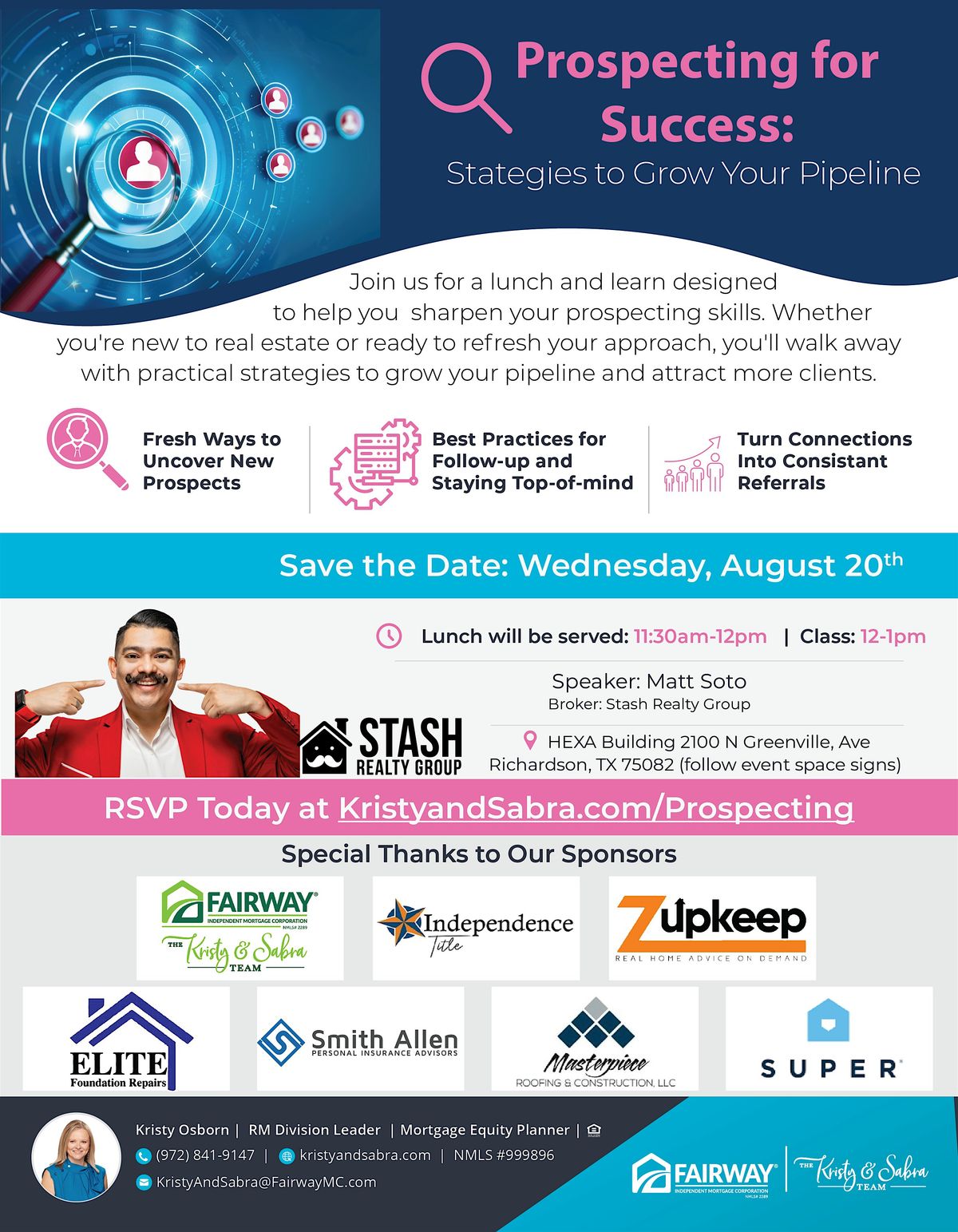 Prospecting for Success, 20 August | Event in Richardson | AllEvents