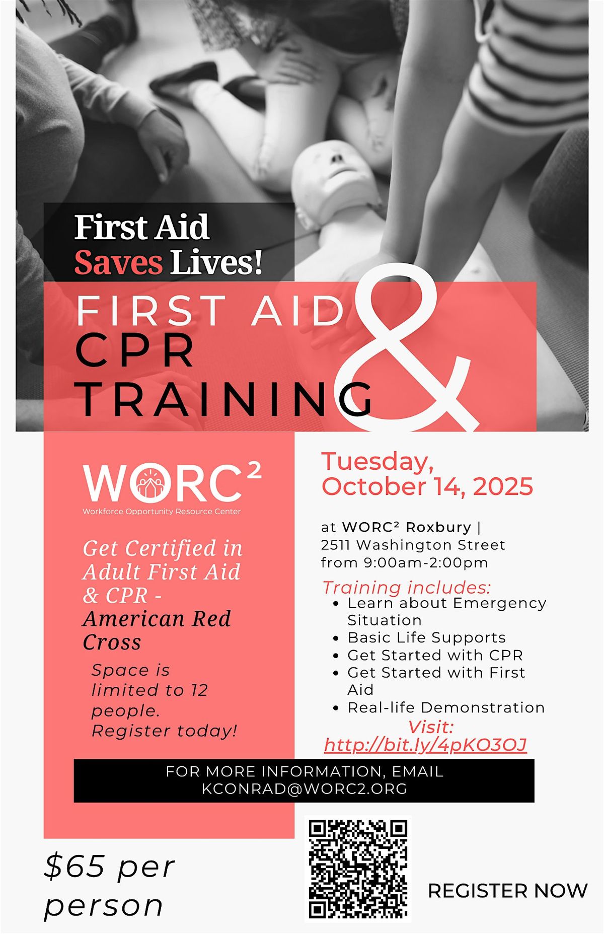WORC² presents:  First Aid & CPR Training, 14 October | Event in Boston | AllEvents