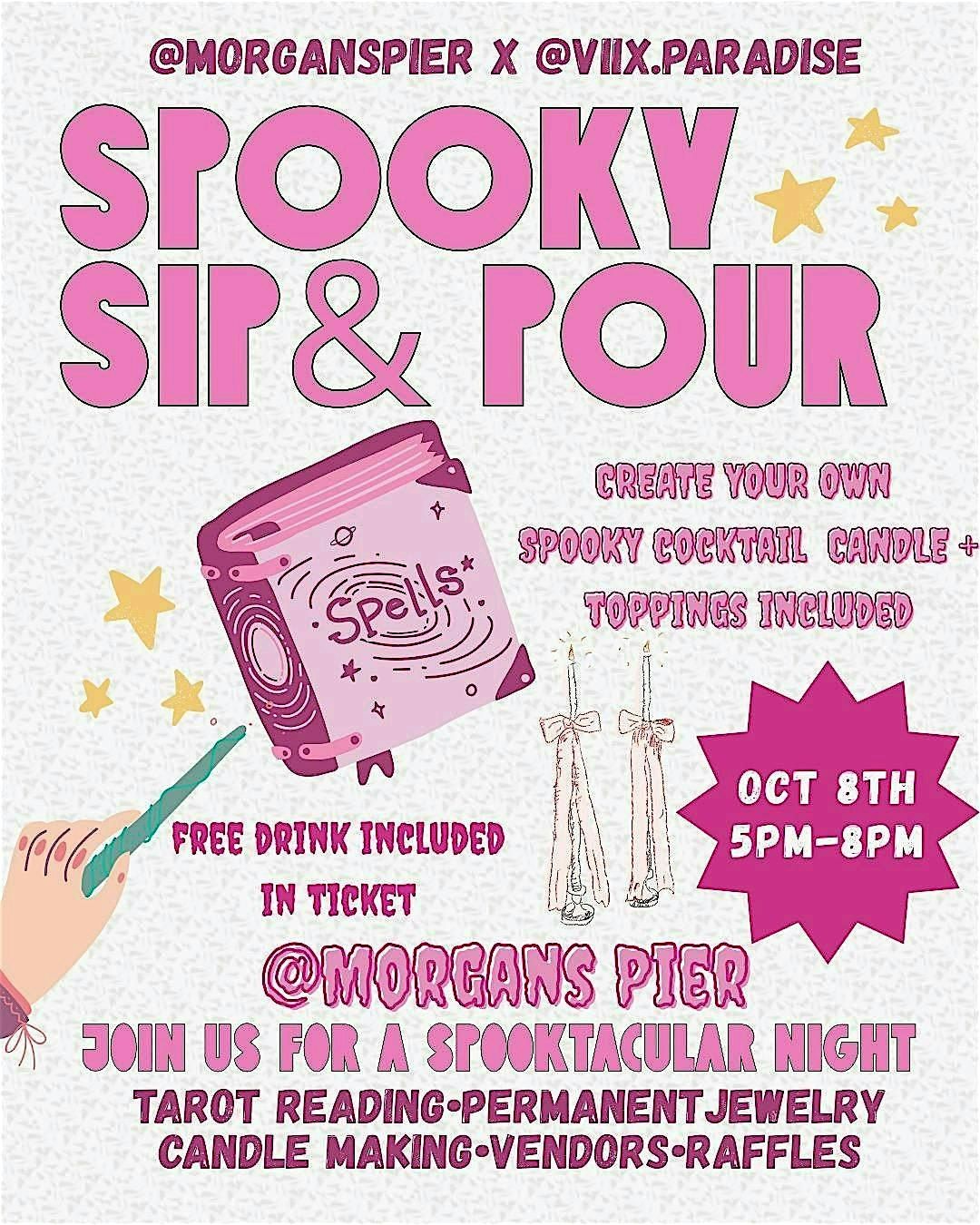 Spooky Sip & Pour : Candle Making @Morgans Pier, 8 October | Event in Philadelphia | AllEvents