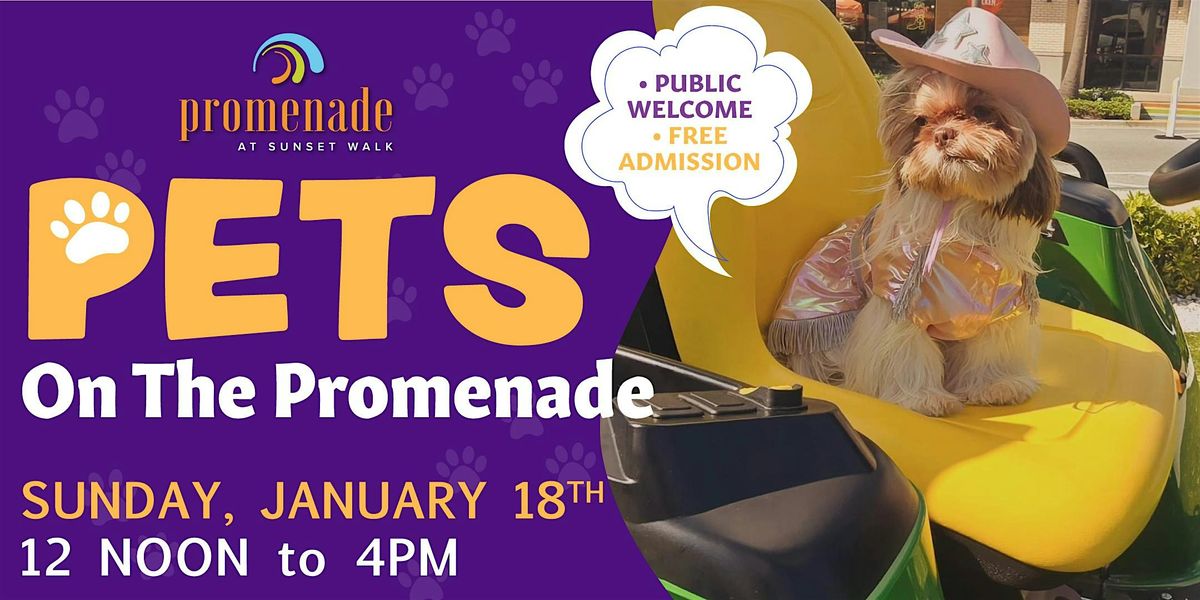 6th Annual "Pets on the Promenade" at Sunset Walk - Sunday, January 18th, 18 January | Event in Kissimmee