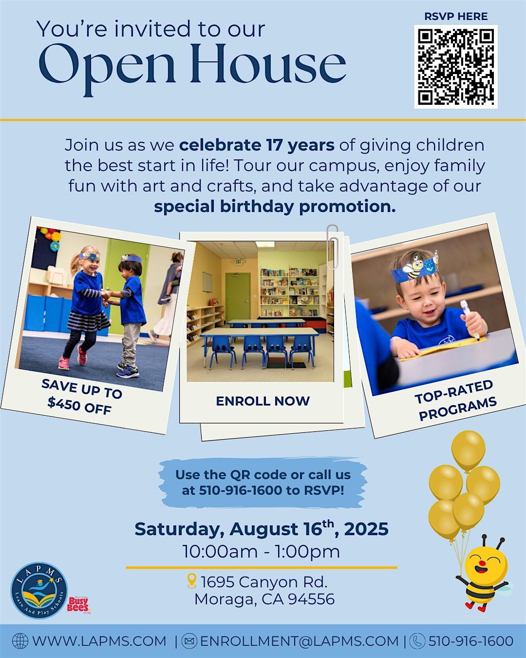 Learn And Play Open House - Moraga, 16 August | Event in Moraga | AllEvents