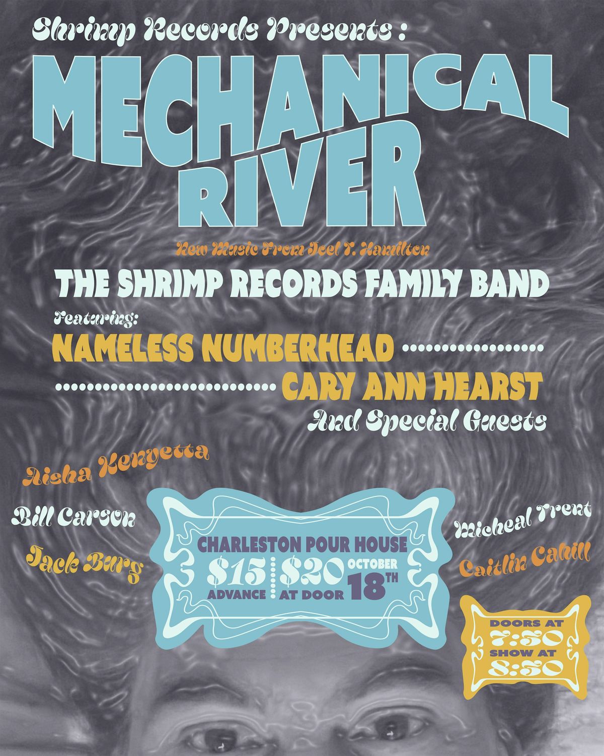 Shrimp Records Presents:  MECHANICAL RIVER feat. Carry Ann Hearst, 18 October | Event in Charleston Pour House