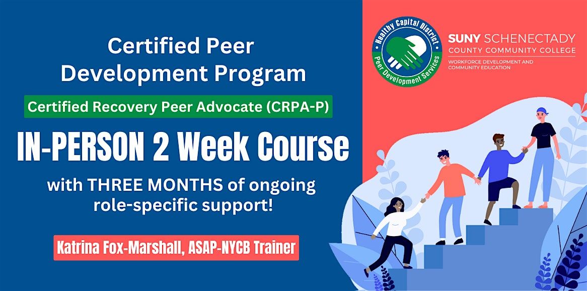 Certified Peer Development Program (CRPA-P), 20 October | Event in Schenectady | AllEvents