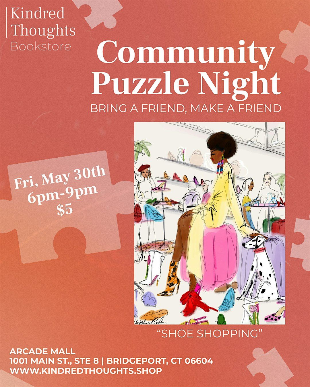 Community Puzzle Night: Shoe Shopping, 30 May | Event in Bridgeport | AllEvents