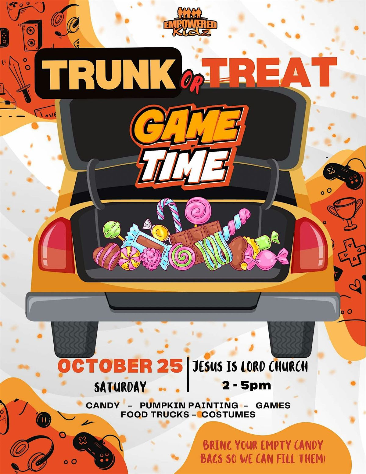 Trunk Or Treat: Game Time!, 25 October | Event in Holtsville | AllEvents