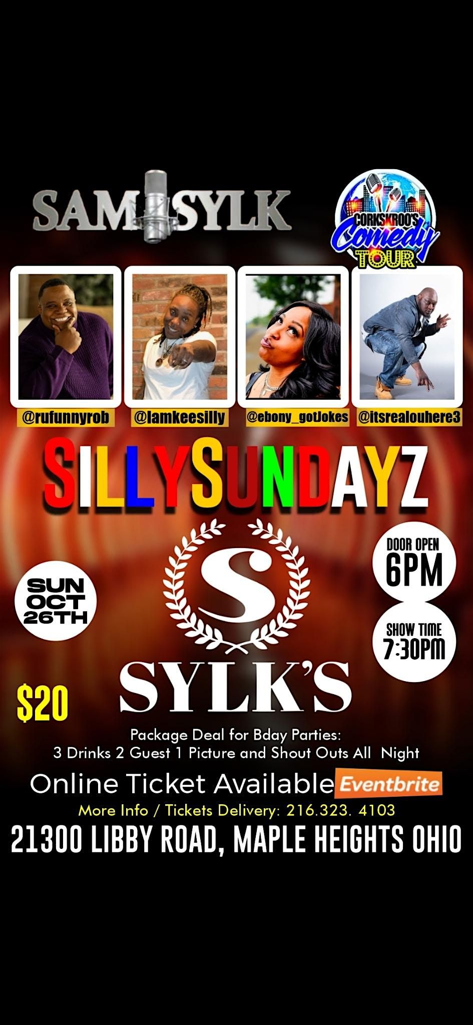 Silly Sundayz Comedy Show, 26 October | Event in Maple Heights | AllEvents