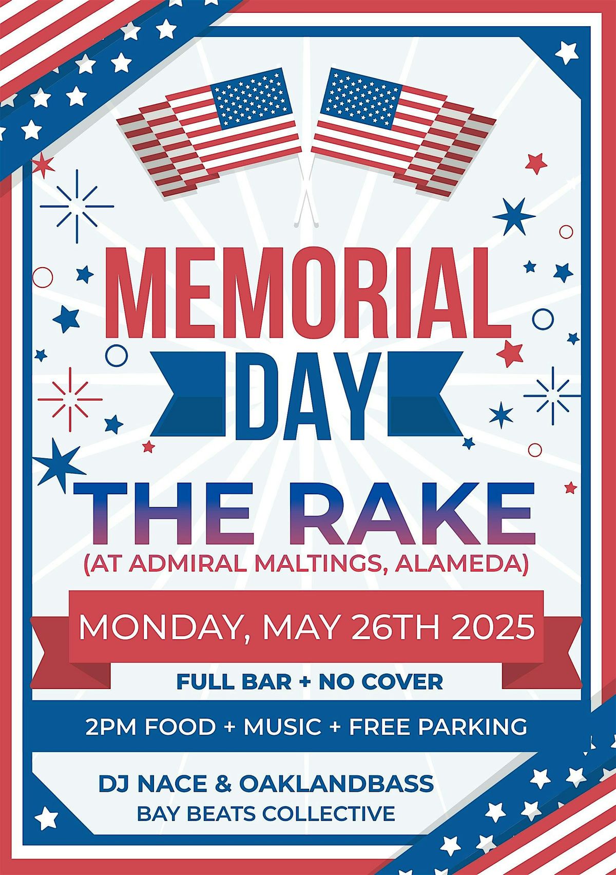 Memorial Day Party @The Rake | Event in Alameda | AllEvents