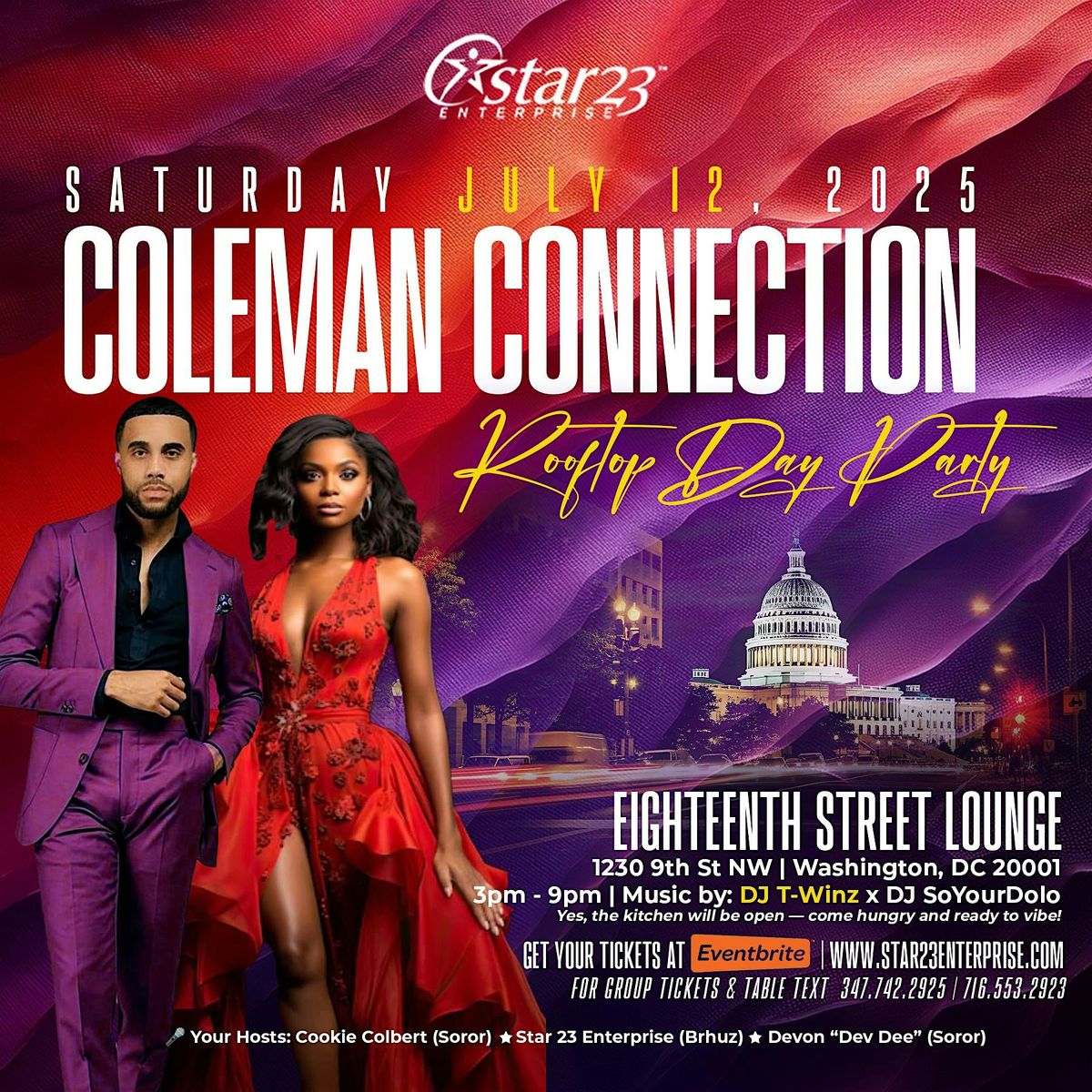 The Coleman Connection Rooftop Day Party, 12 July | Event in Washington | AllEvents