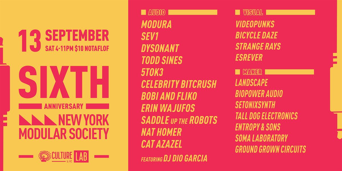 New York Modular Society 6th Year Anniversary | Event in Queens | AllEvents