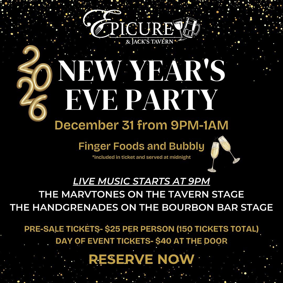 New Year's Eve  at Epicure and Jack's Tavern!, 31 December | Event in Millbrook | AllEvents