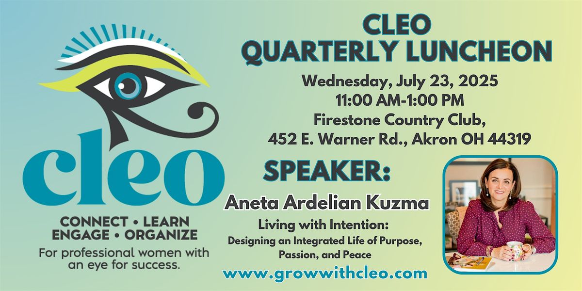 CLEO Quarterly Luncheon - July 2025, 23 July | Event in Akron | AllEvents