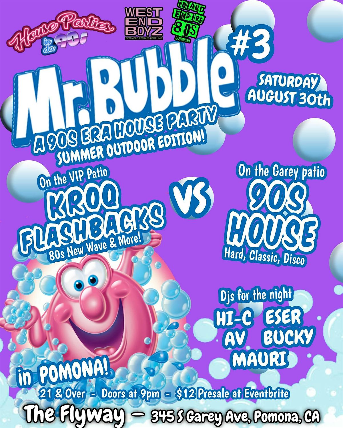 90s Era House Party at The Flyway Pomona!, 30 August | Event in Pomona | AllEvents