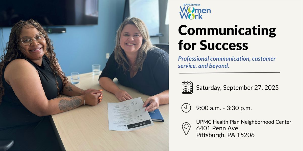 Communicating for Success, 27 September | Event in Pittsburgh | AllEvents