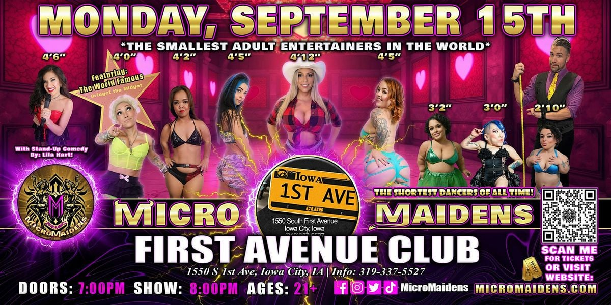 Iowa City, IA - Micro Maidens Dwarf Dancers @ First Avenue Club, 15 September | Event in Iowa City | AllEvents