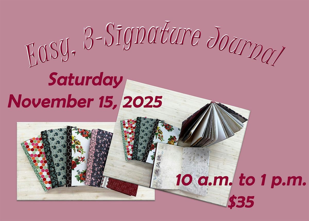 Easy 3-Signature Journal, 15 November | Event in Mesa | AllEvents