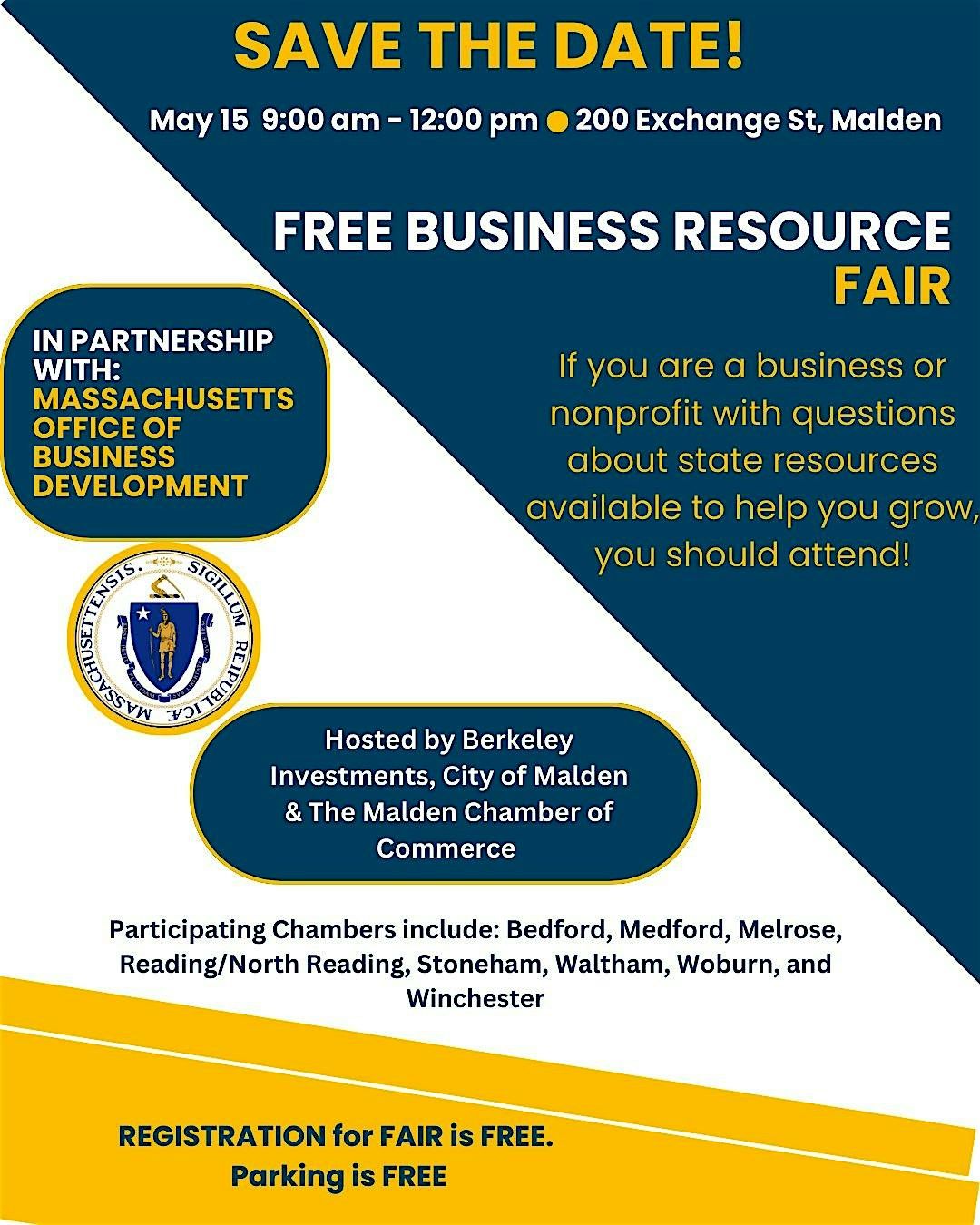 Small Business Resource Fair, 15 May | Event in Malden | AllEvents