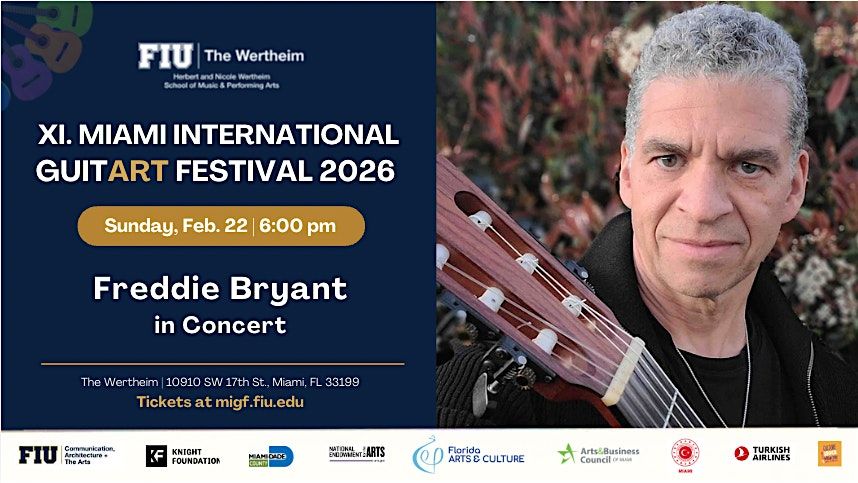 MIGF 2026 GuitART Festival: Freddie Bryant, 22 February | Event in Miami | AllEvents