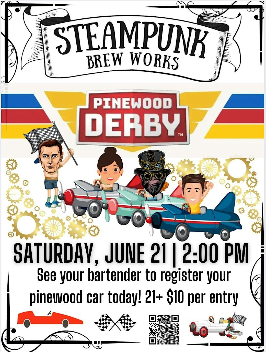 Pinewood Derby at Steampunk Brew Works, 26 July | Event in Chesterfield | AllEvents