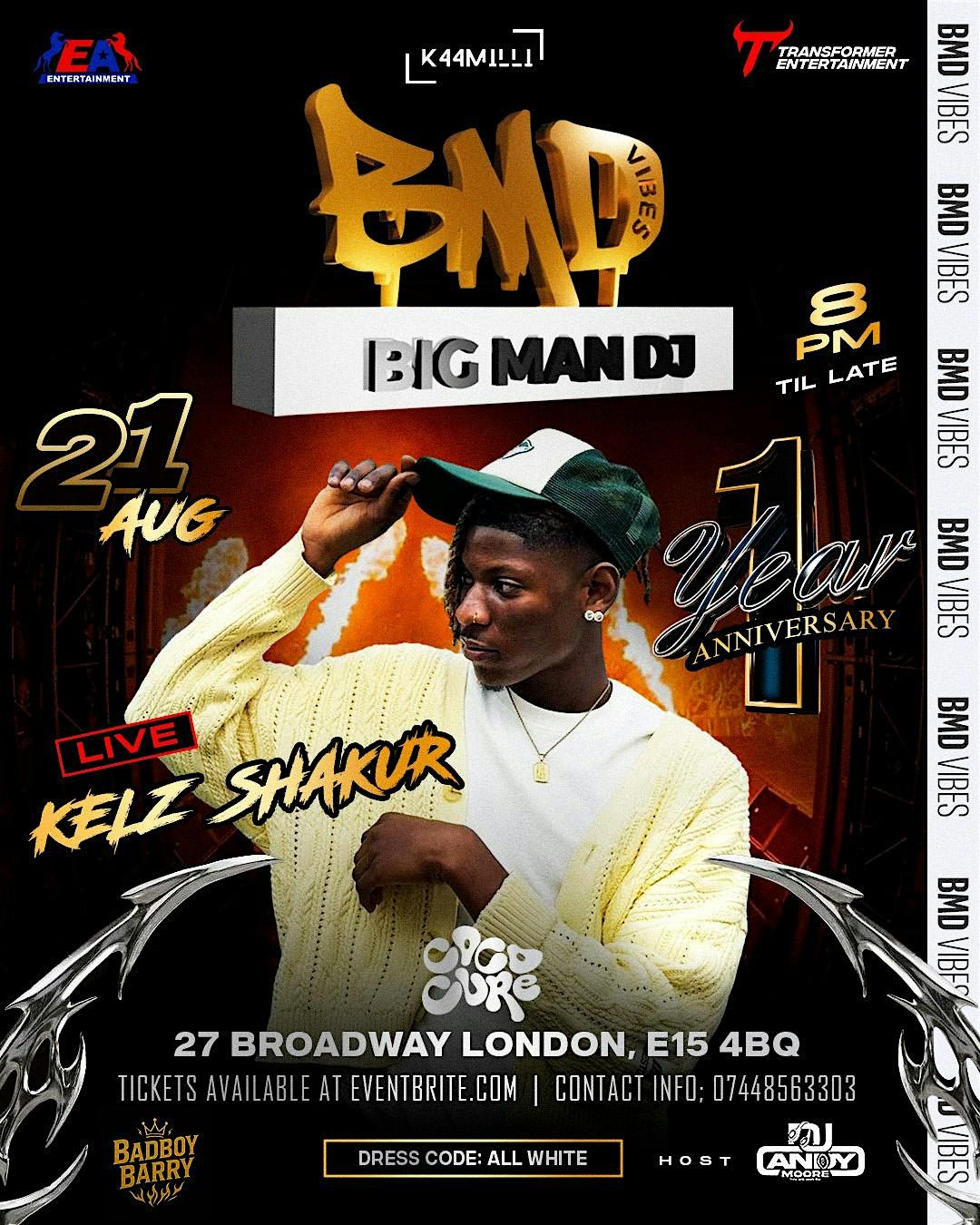 KELZ SHAKUR LIVE AT BMD 1YR ANNIVERSARY, 21 August | Event in London | AllEvents