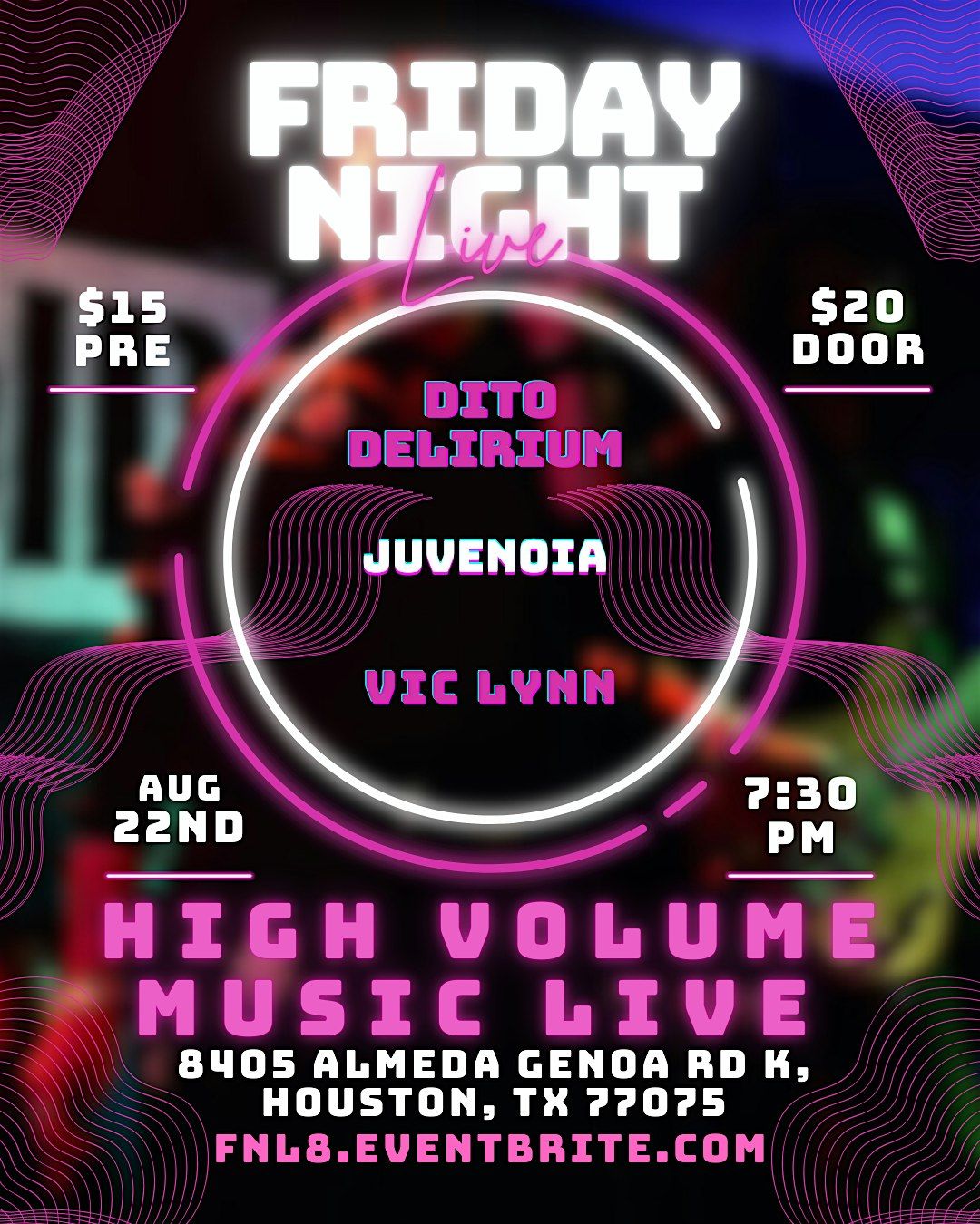 Friday Night Live 8, 22 August | Event in Houston | AllEvents
