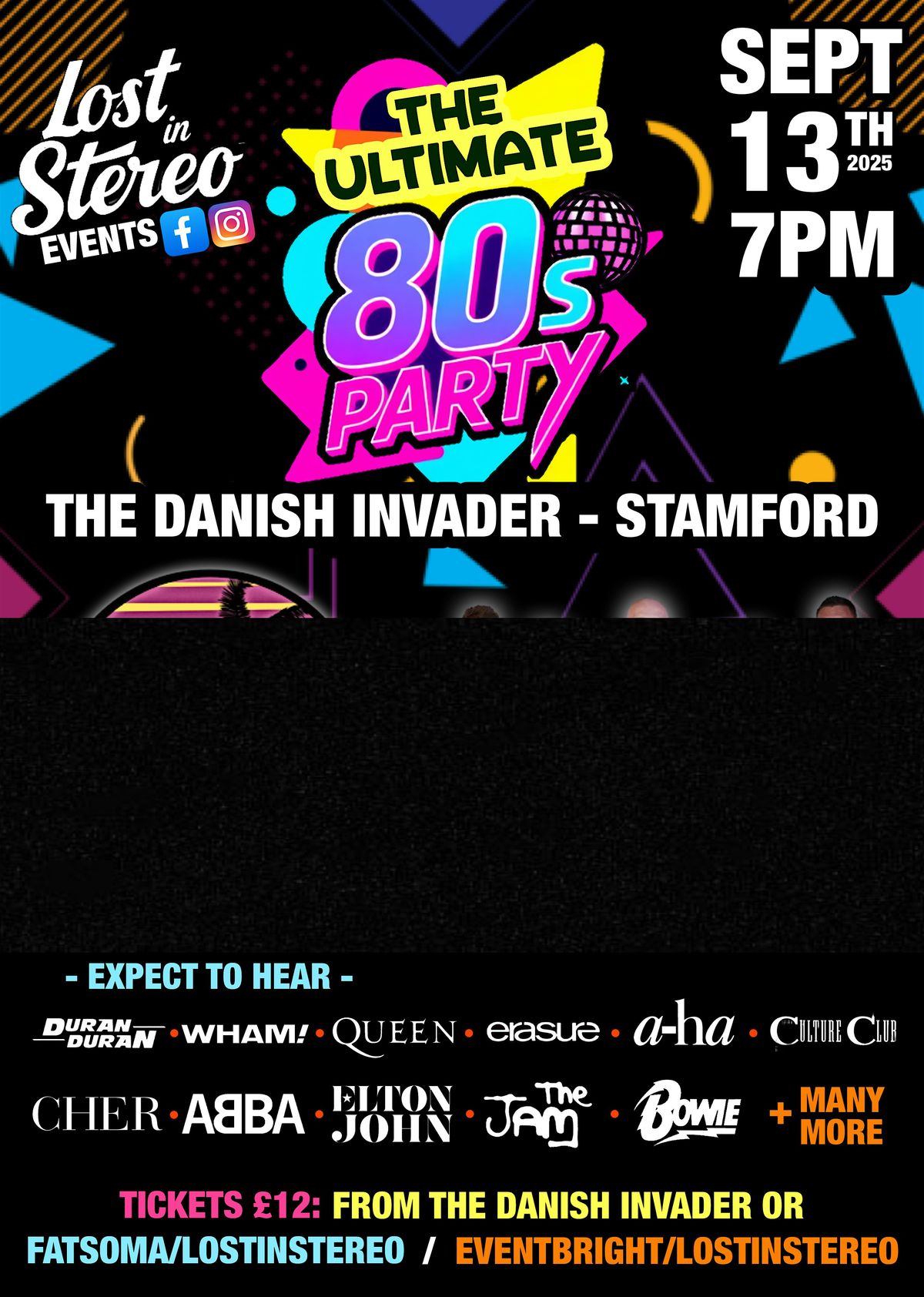 Lost In Stereo Events | The Ultimate 80’s Party, 13 September | Event in Stamford | AllEvents