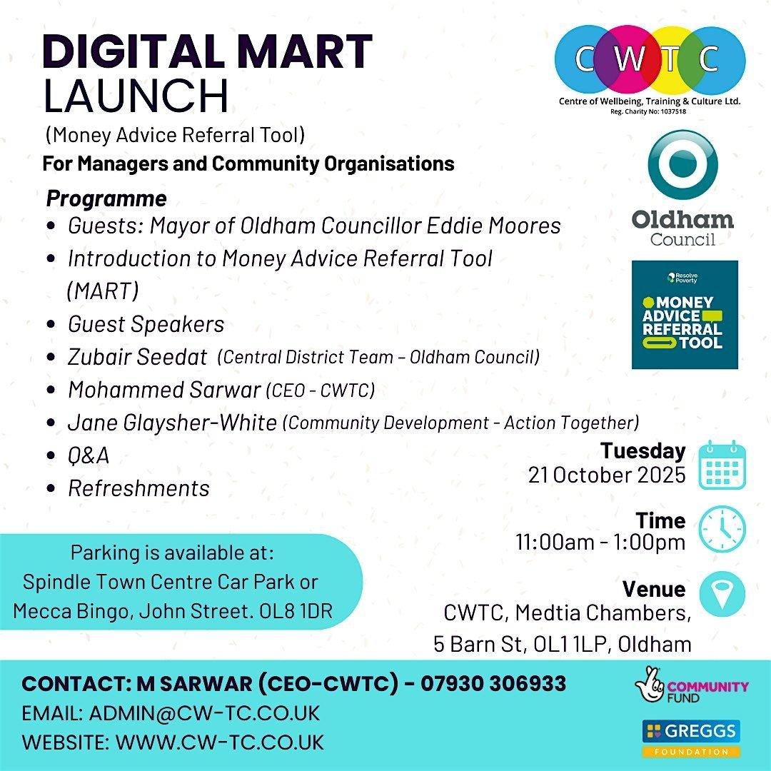Digital MART Launch 21st October 2025, 21 October | Event in Oldham | AllEvents