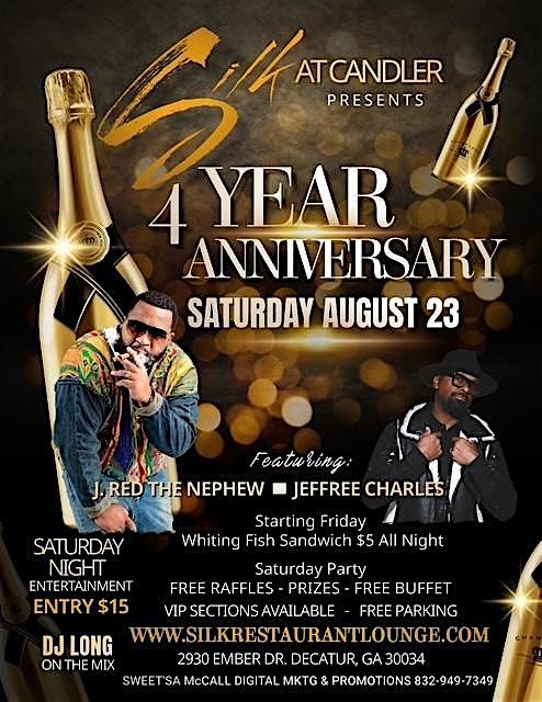 Silk at Candler 4-Year Anniversary Weekend, 23 August | Event in Decatur | AllEvents