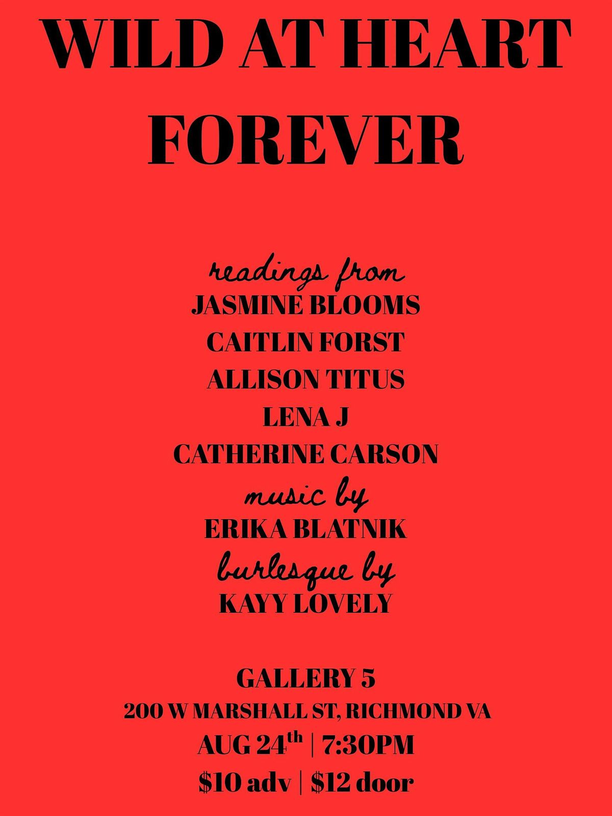 Wild at Heart Forever, 24 August | Event in Richmond | AllEvents