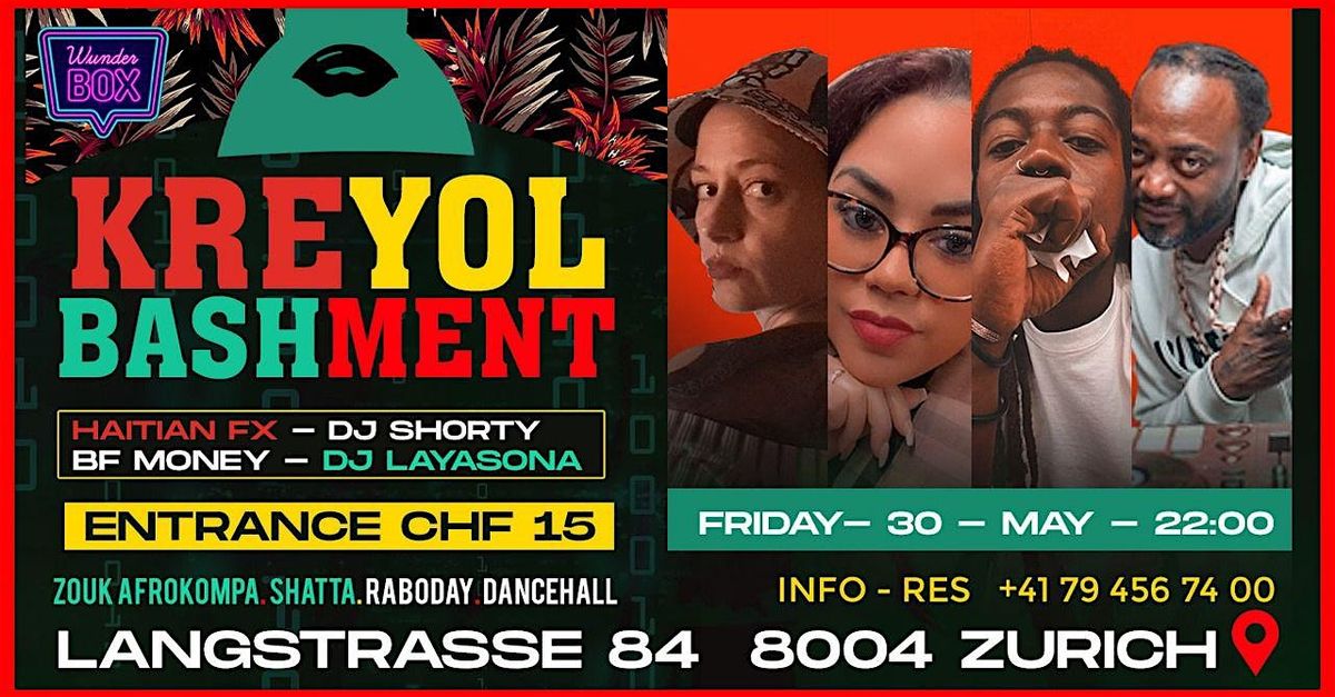kreyol bashment, 30 May | Event in Zürich | AllEvents