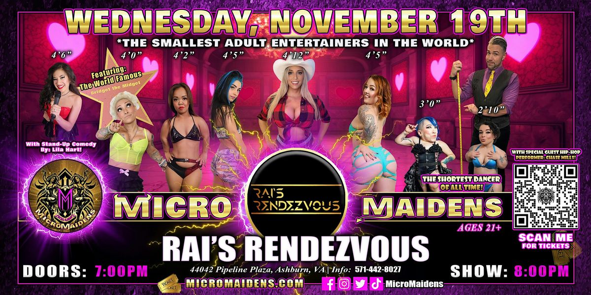 Ashburn, VA - Micro Maidens: Dwarf Dancers @Rai's Rendezvous - Wednesday!, 19 November | Event in Ashburn