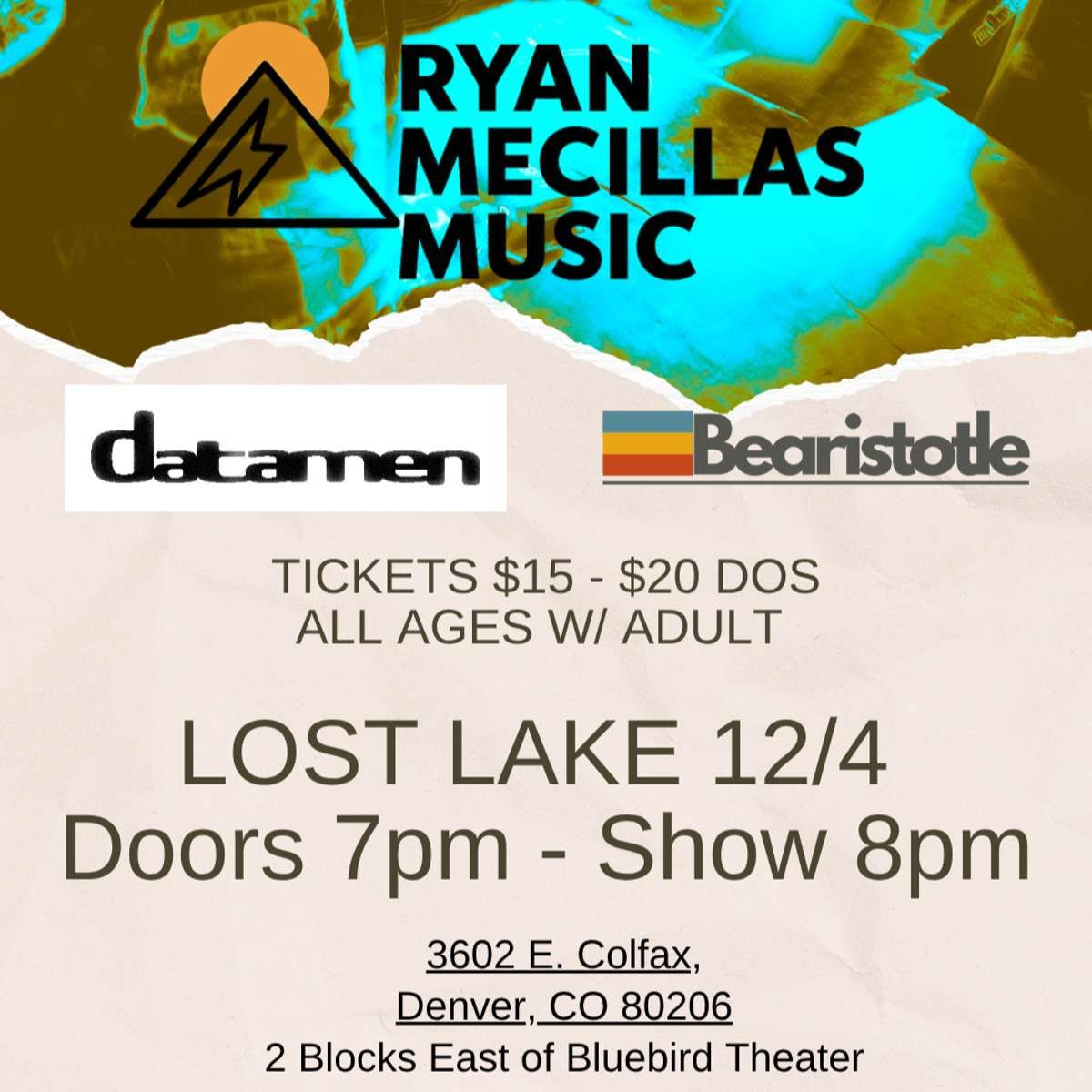 Ryan Mecillas, 3 December | Event in Denver | AllEvents