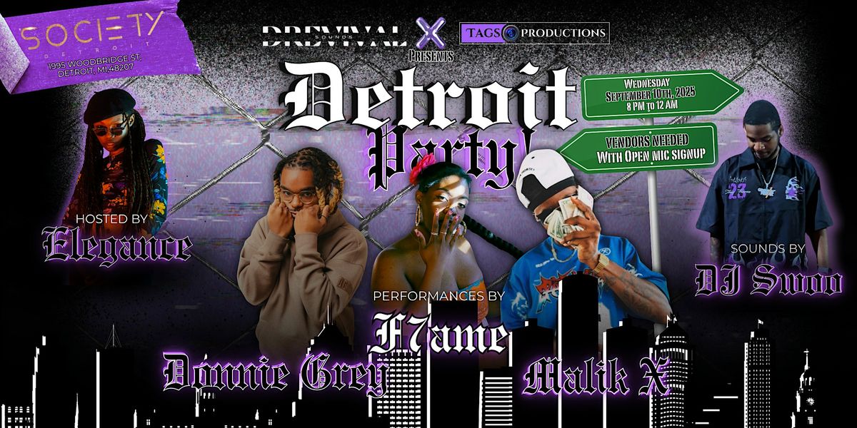 DETROIT PARTY: OPEN MIC, 10 September | Event in Detroit | AllEvents