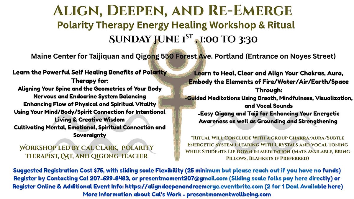 Align, Deepen, and ReEmerge, 1 June | Event in Portland | AllEvents