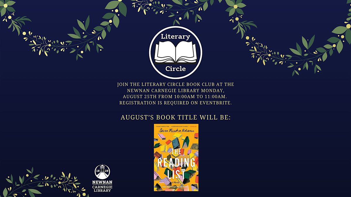Literary Circle Book Club, 25 August | Event in Newnan | AllEvents