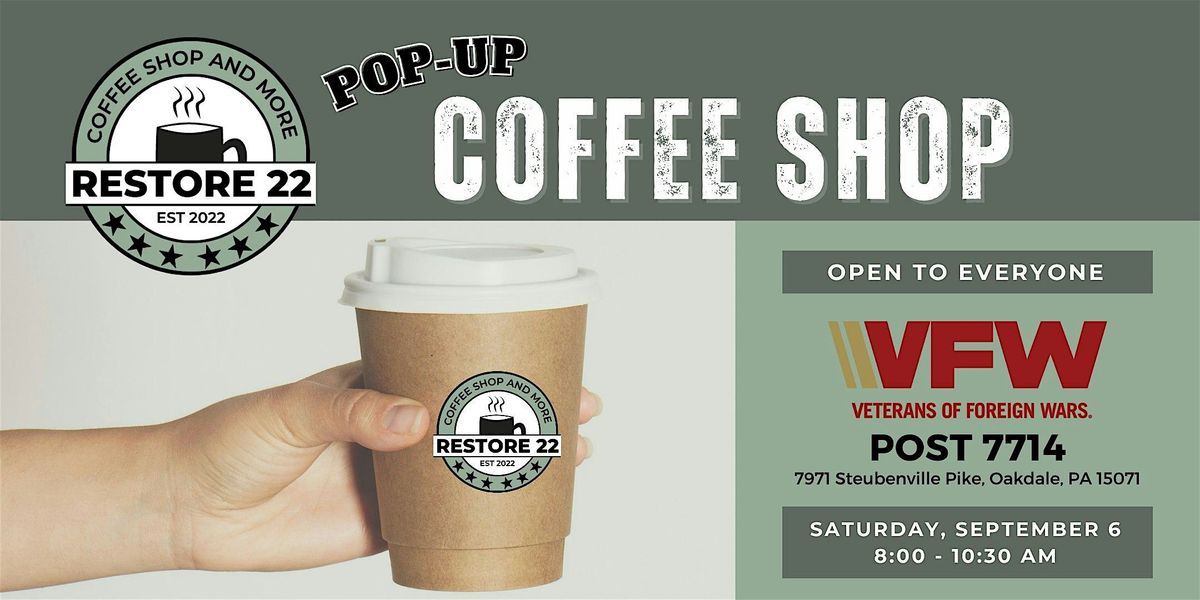 Restore 22 Pop-Up Coffee Shop - VFW Post 7714, 6 September | Event in Oakdale | AllEvents