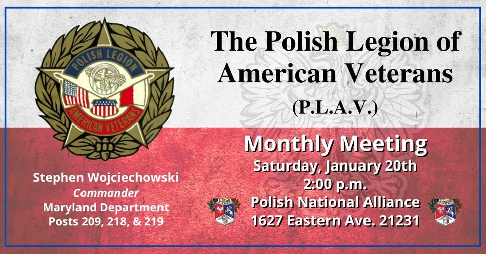 Polish Legion of American Veterans (PLAV), 1627 Eastern Ave, Baltimore