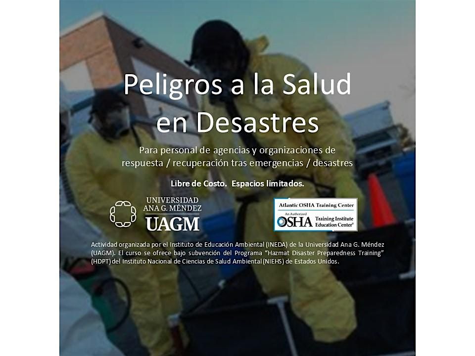 Peligros a la Salud en Desastres, 30 May | Event in Bayamón | AllEvents