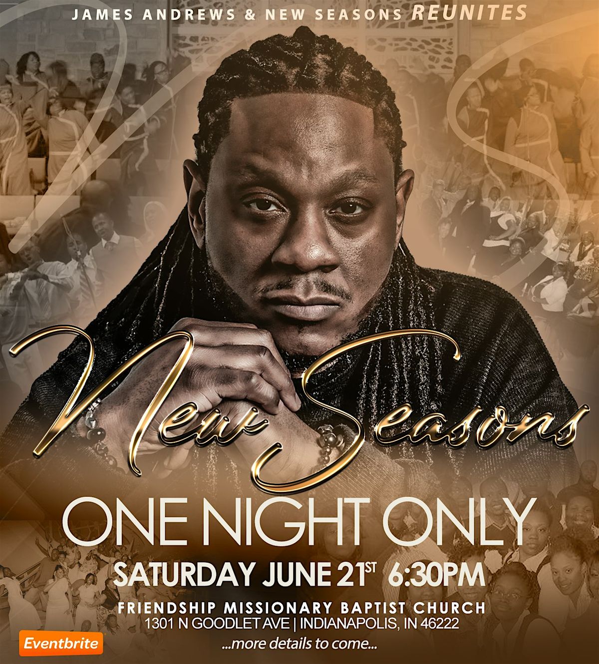 James Andrews and New Seasons REUNITE 25th REUNION, 21 June | Event in Indianapolis | AllEvents