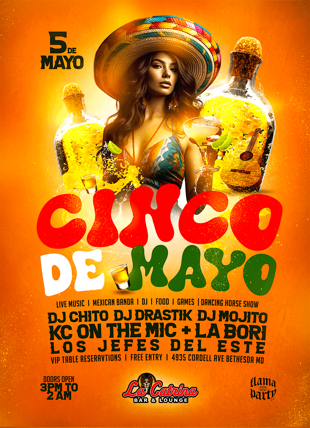 Cinco de Mayo 2025 @ La Catrina Bar & lounge | Event in Bethesda | AllEvents