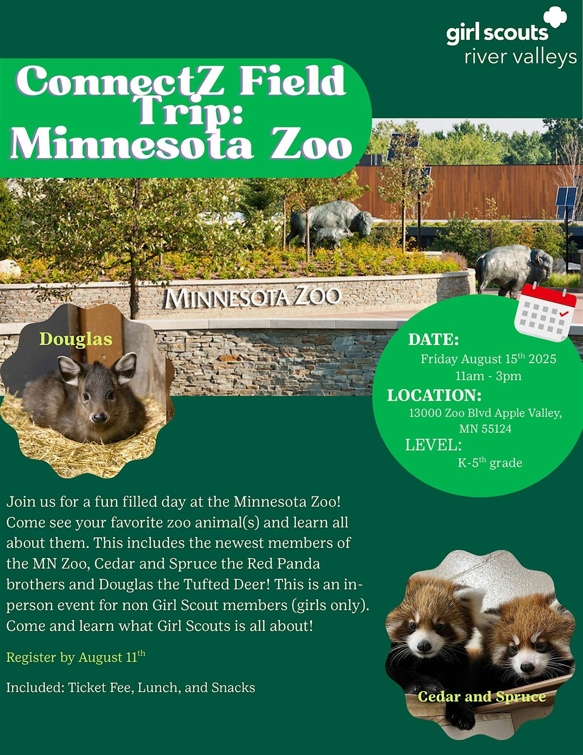 ConnectZ MN Zoo Field Trip, 20 September | Event in Apple Valley | AllEvents
